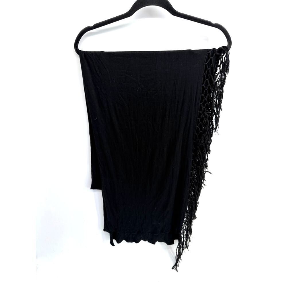 Chan Luu braided fringe scarf wrap